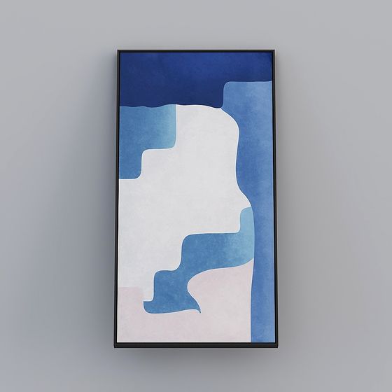 Abstract Blue Tones 3D model for Creative Projects