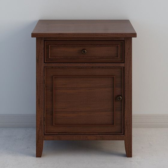 Charming Vintage Nightstand 3D model for Creative Projects