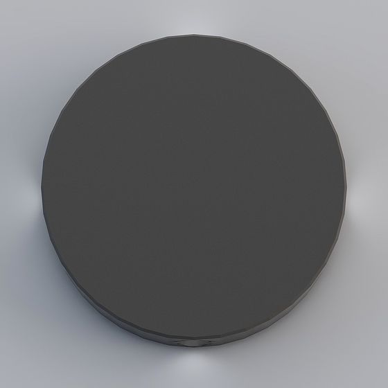 Minimalist Disc 3D model in Subtle Gray