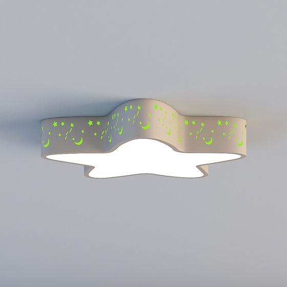 Gray Star Decorative Ceiling Light 3D Model