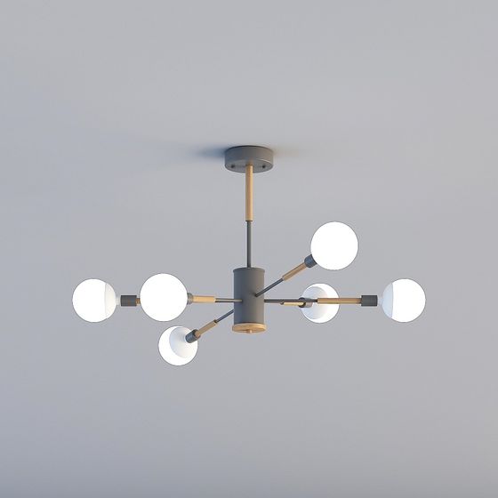 Stylish Minimalist Pendant Light 3D model for Modern Interiors