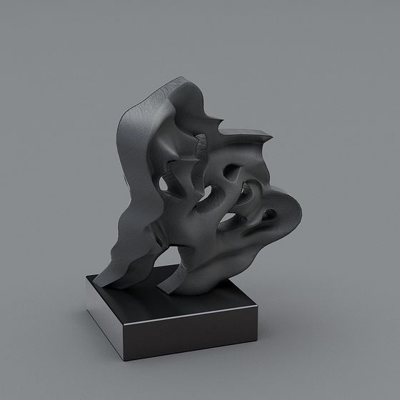 Abstract Metal Sculpture 3D Model