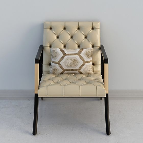 Elegant Living Room Chair 3D model