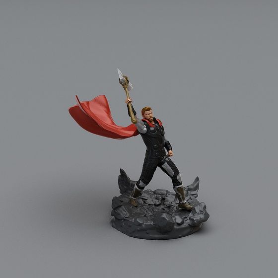 Epic Thor Low-Poly 3D Model