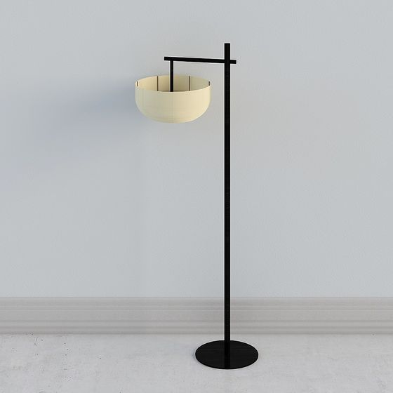 Elegant Floor Lamp 3D model for Modern Interiors