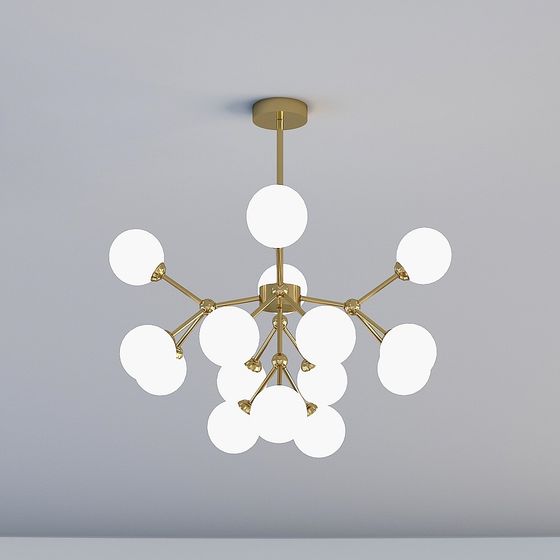 くまライトアップ北欧全銅シャンデリア D036-15