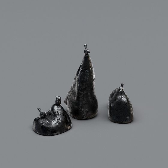 Unique Low-Polygon Mountain Peaks 3D model