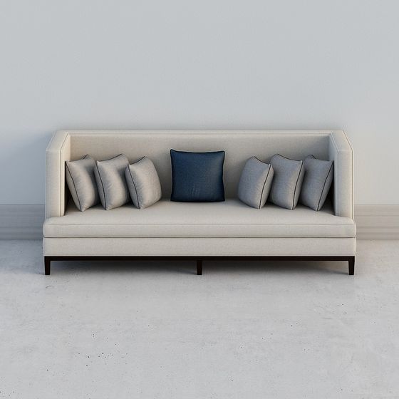 Modern Low-Polygon 3D Sofa Model Design