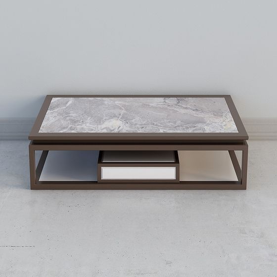 Single Earth Color Coffee Table 3D Model