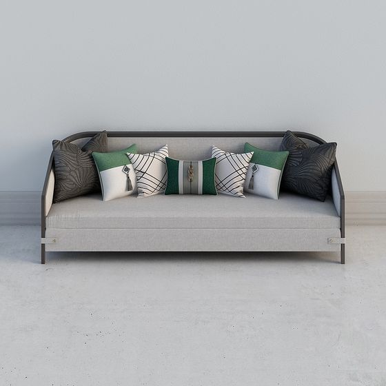 Modern Minimalist Sofa 3D model with Vintage Touch