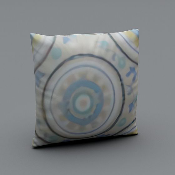 Artistic Decorative Pillow 3D model