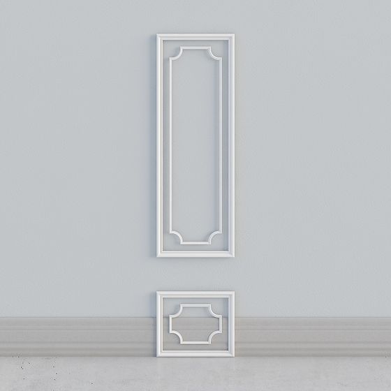 Stylish Wall Panel 3D model for Interior Design