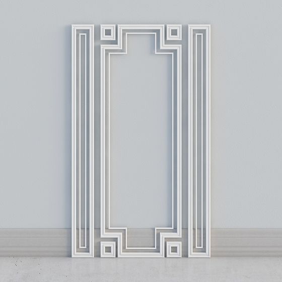 Elegant Geometric Door Frame 3D model