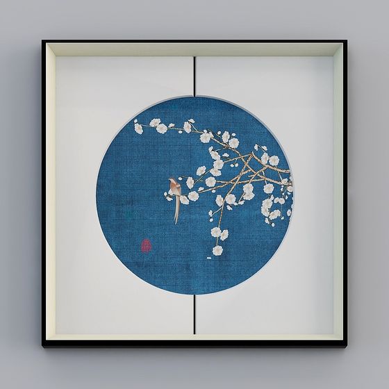 Elegant Chinese Painting Style 3D Model