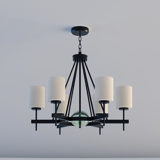 Stylish Low-Poly Pendant Light 3D model