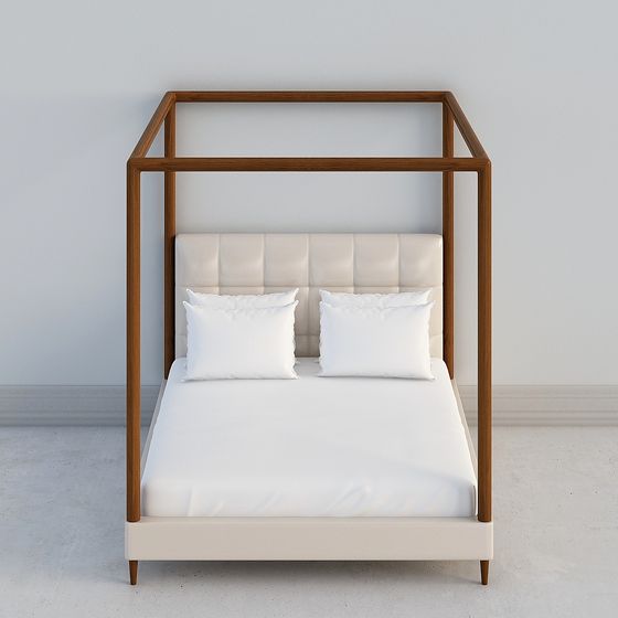 Urban Luxury Bed 3D model for Modern Interiors