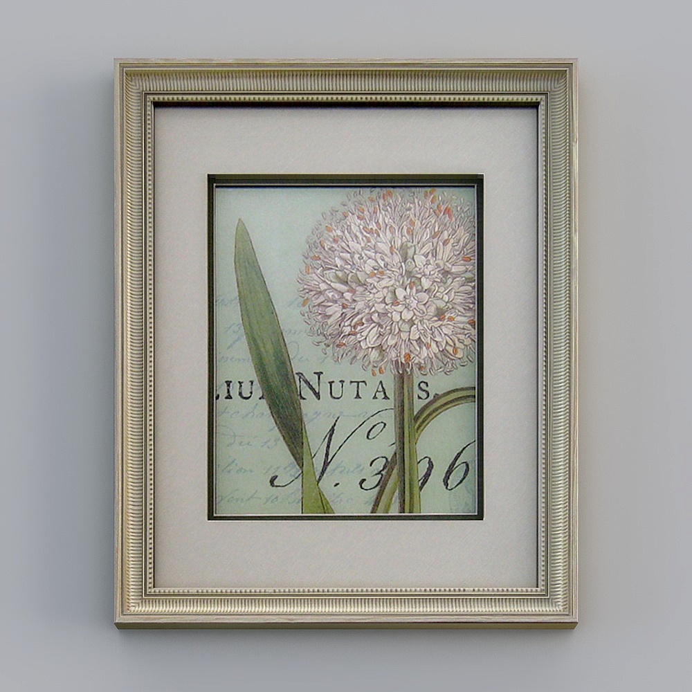 Chic Black and Brown Decorative Paintings 3D Model