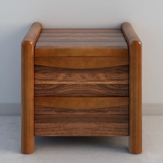 Elegant Low-Poly Nightstand 3D model