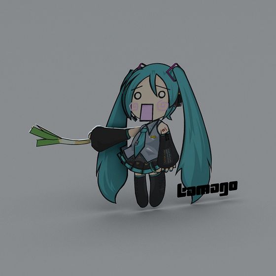 Vibrant Tamago 3D Model in Low Polygon Style