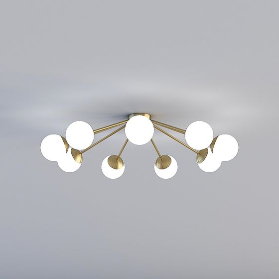 Elegant Modern Chandelier 3D model