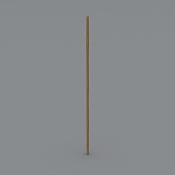 Minimalist Wooden Stick 3D model