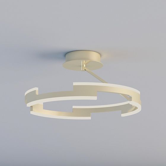 Futuristic Low-Polygon Chandelier 3D model