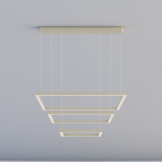 Low Poly Pendant Light 3D Model