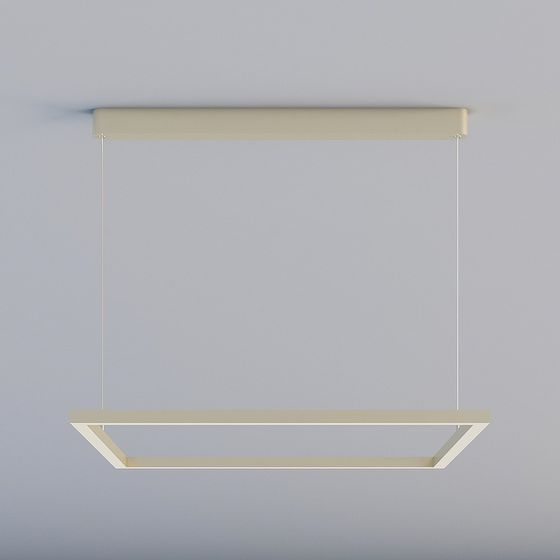 Stylish Geometric Pendant Light 3D model