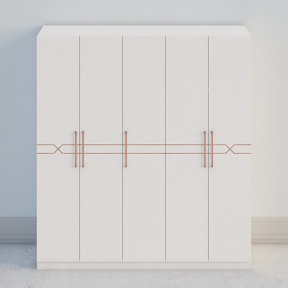 8A61 Fünftüriger Kleiderschrank