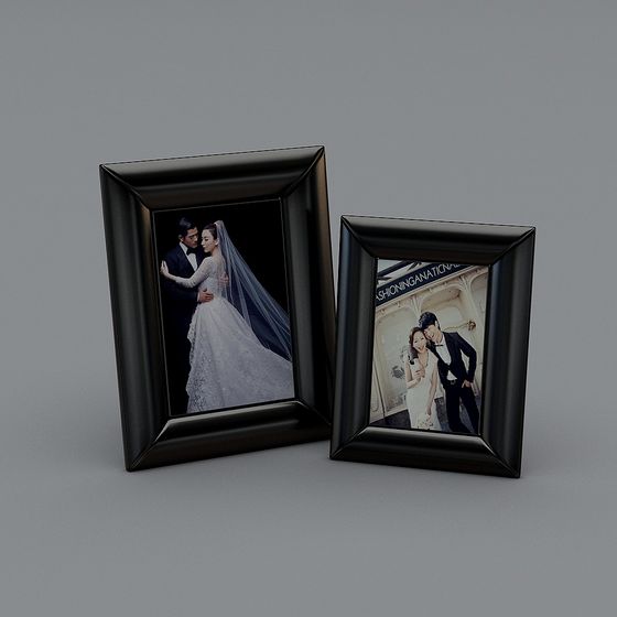 Elegant Black Frame 3D Model