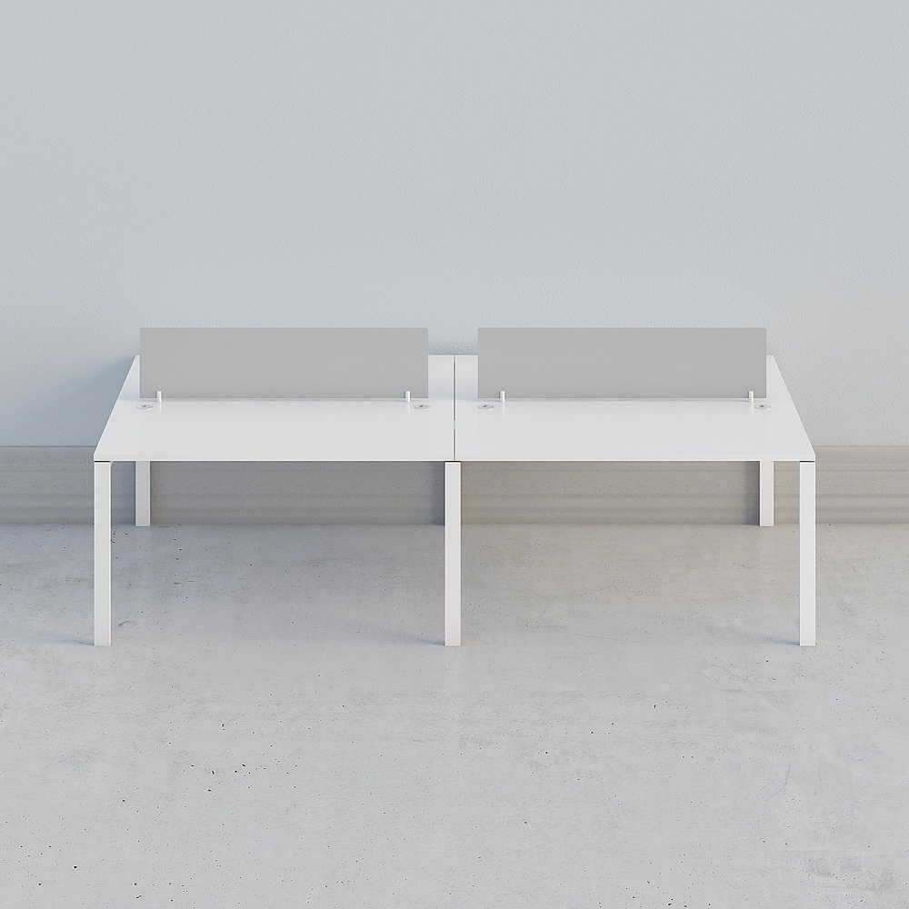 Modern Dual Desk 3D model for Creative Projects