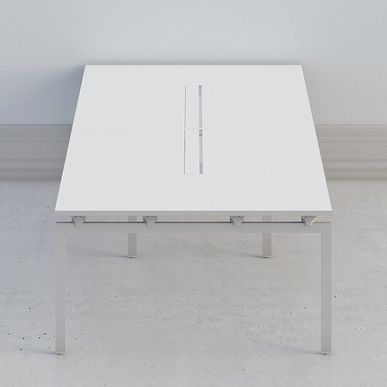 Modern Gray Conference Table 3D Model for Offices