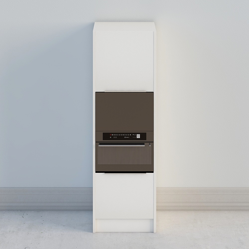 E_605 волнистый белый комбинированный электрический высокий шкаф