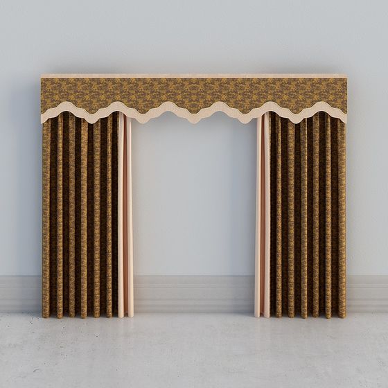 Vintage Curtain Arch 3D model for Elegant Designs