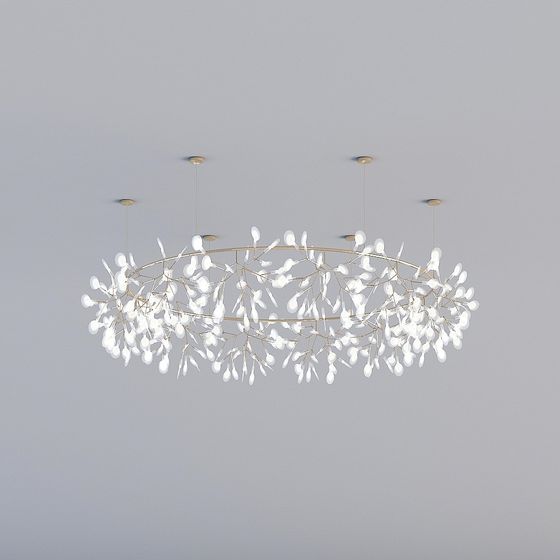 Low Poly Starburst Pendant Light 3D model