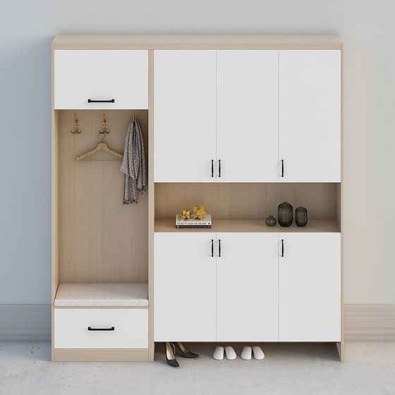 Modern Minimalist Entrance Storage Cabinet 3D model