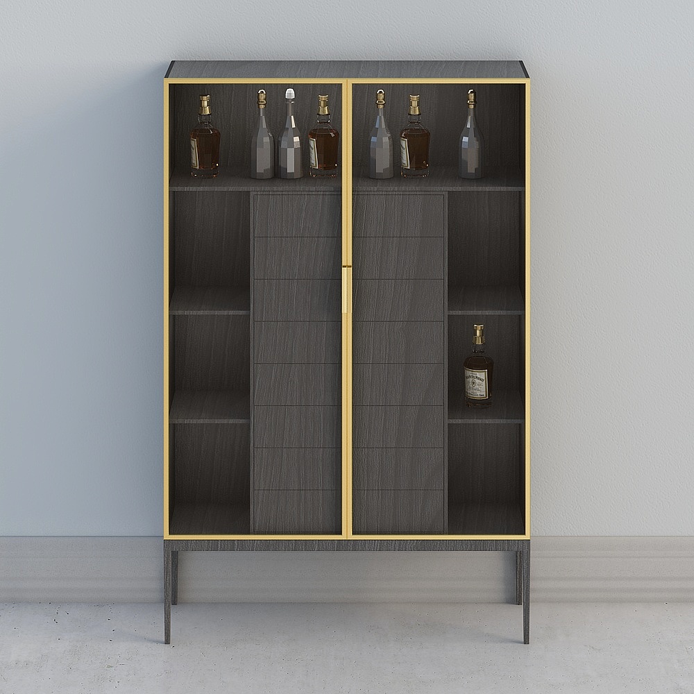 Cool house music-a modern wine Cabinet 3D model download ID_ 597