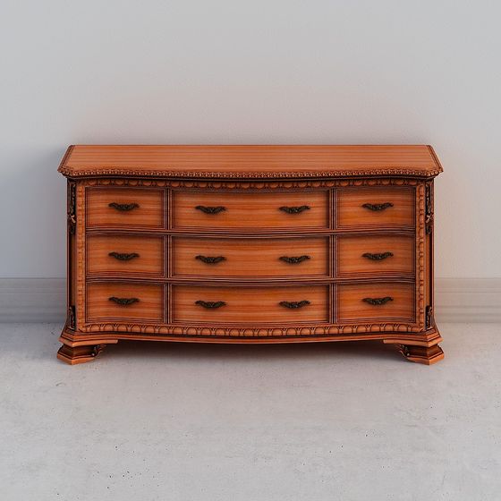 Vintage Dressing Table 3D model with Unique Charm