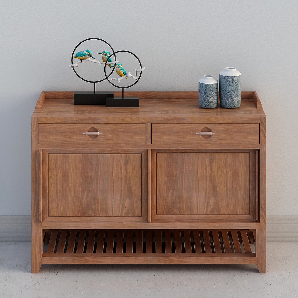 Elegant Minimalist Storage Cabinet 3D model