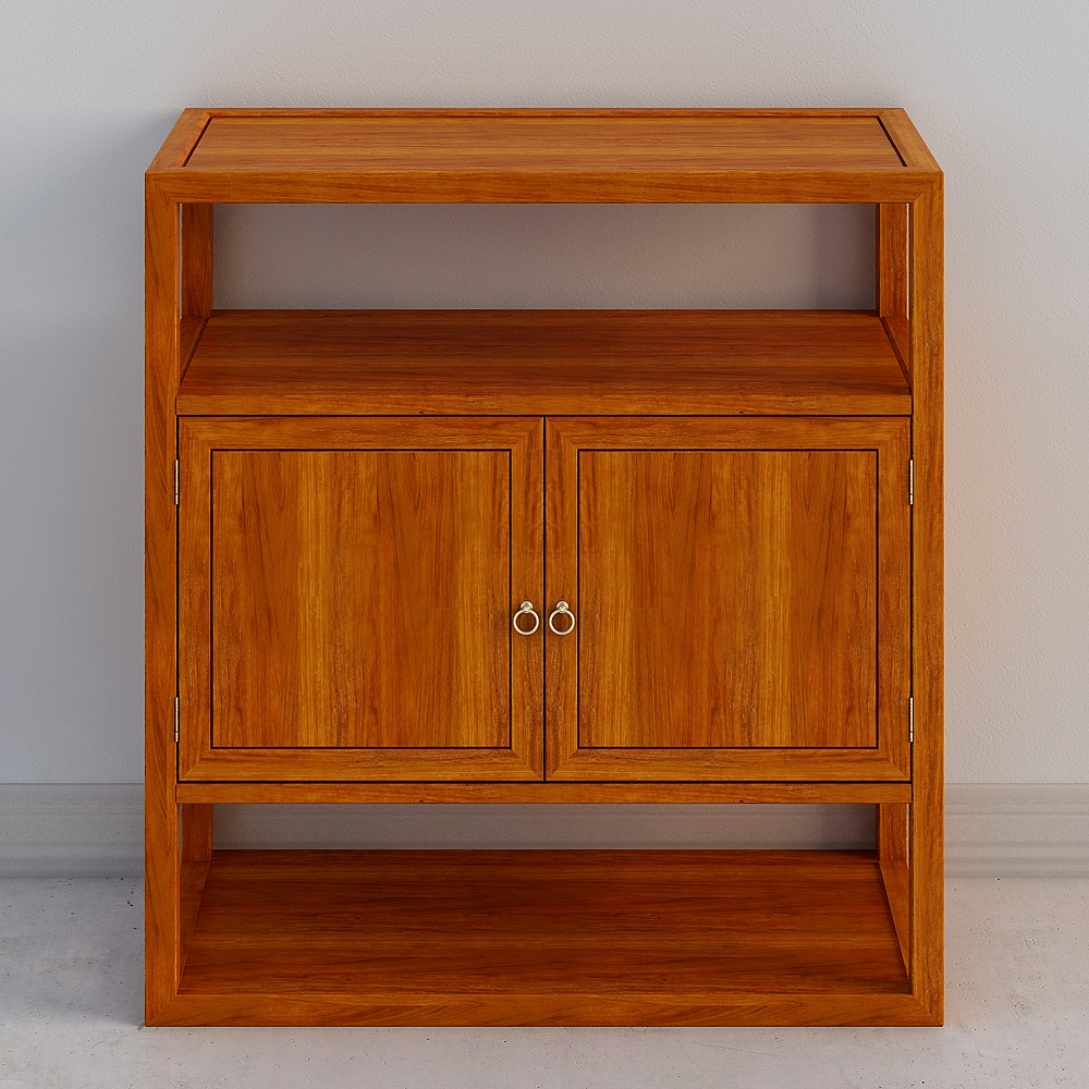 Contemporary Low-Polygon Storage Cabinet 3D model