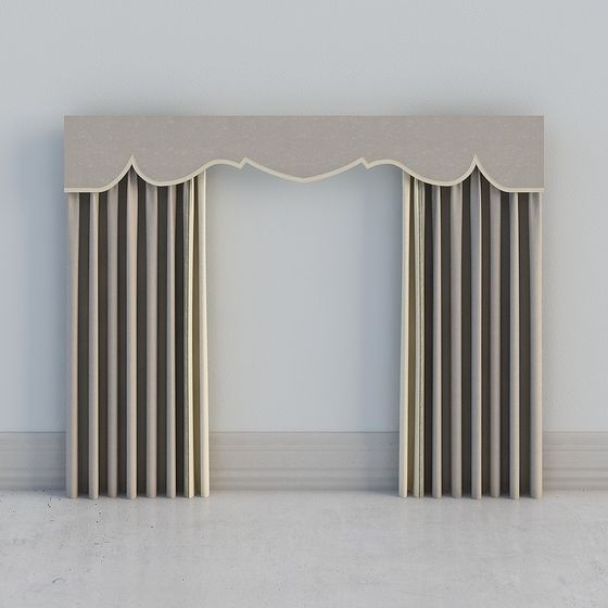 Wavy Curtain Door 3D model