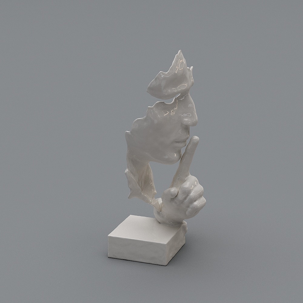 Thoughtful 3D Model Sculpture