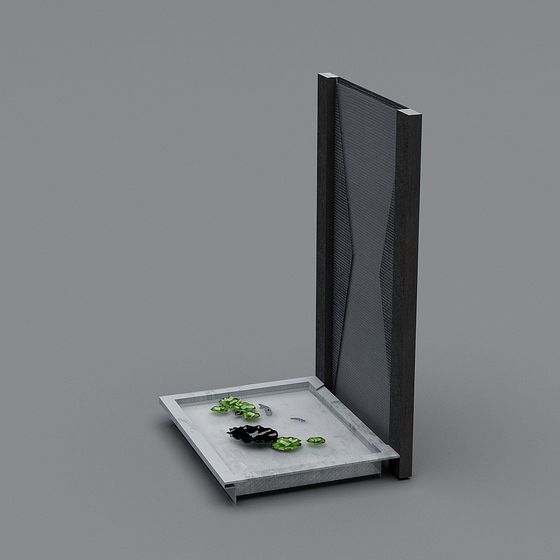 Landscape with Fish Ponds and Waterfalls 3D Model