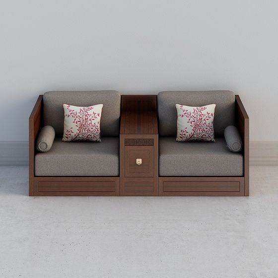 Stylish Low-Poly Sofa 3D model