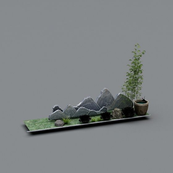 Tranquil Mountain Landscape 3D model