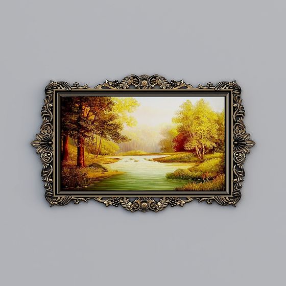 Black Decorative Painting Model