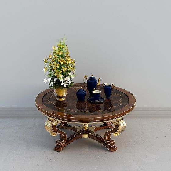 Elegant Round Table 3D model for Modern Design