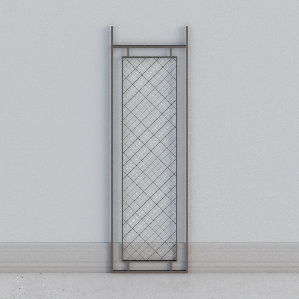 Elegant Metal Grille Partition 3D model