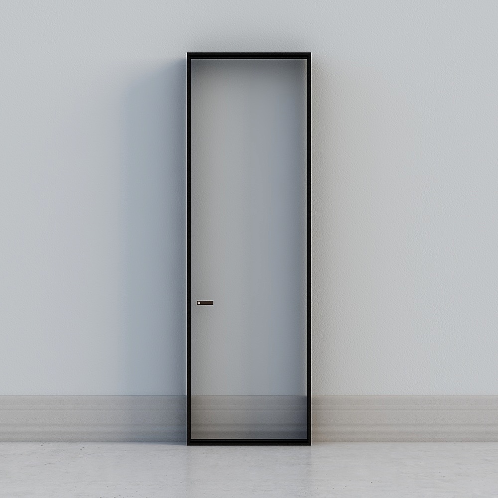 minimal dark glass door