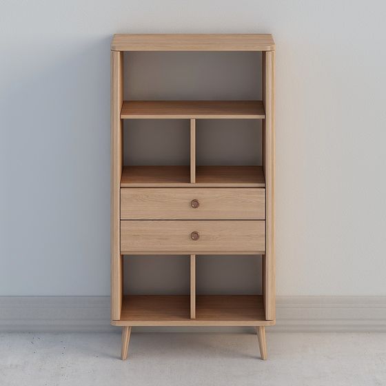 Mid-Century Bookshelf 3D model